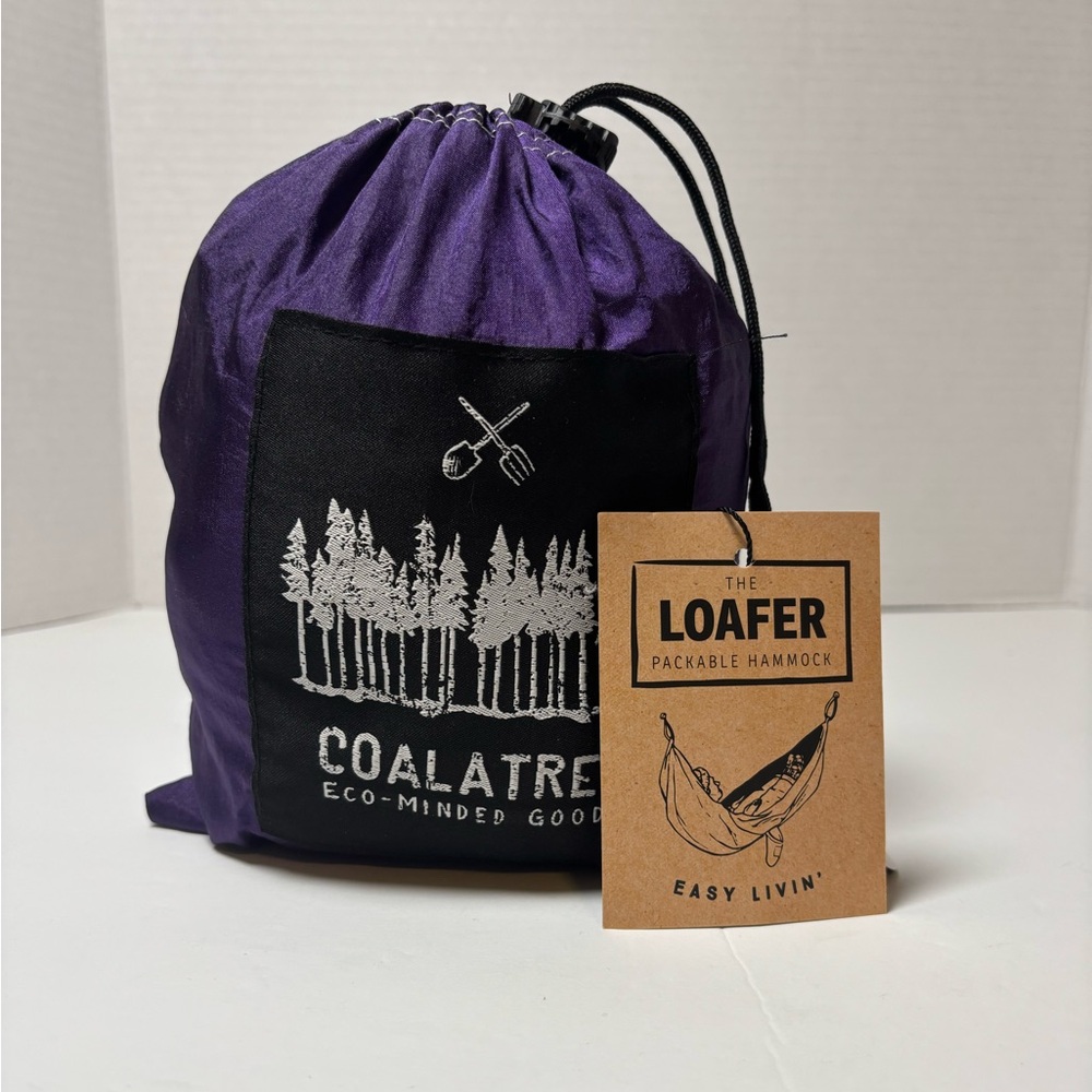 Coalatree Eco-Minded Goods Packable Portable Loafer Hammock Purple 96”x54”